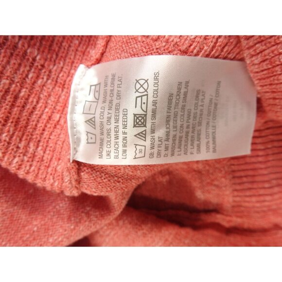 Logo by Lori Goldstein Heatherd Pink Crewneck Sweater Asymmetric Hem Size Medium - Picture 11 of 11